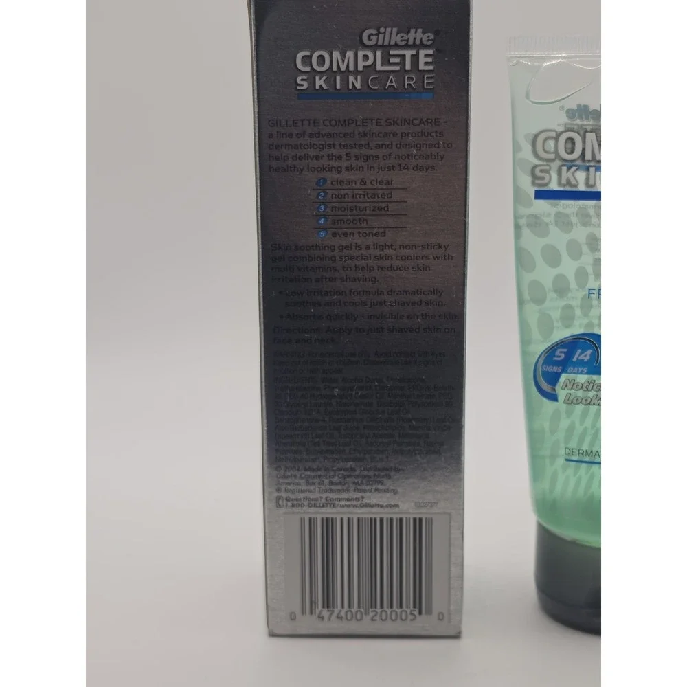 2004 Gillette Complete Skincare Protect Aftershave Gel 3.4oz New